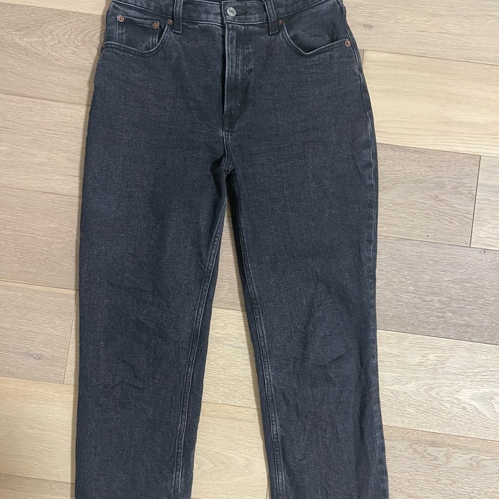 Abercrombie & Fitch The Ankle Straight High Rise Black Jeans - Picture 3 of 3